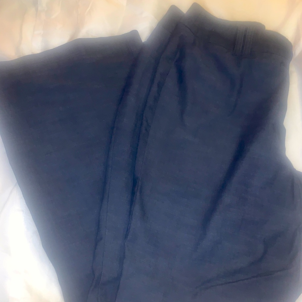 Ann Taylor loft size 12 chino pants  dark gray wide leg